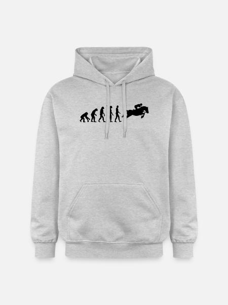 Évolution Jumping - Sweat à capuche Softstyle® Gildan Unisexe - gris clair chiné
