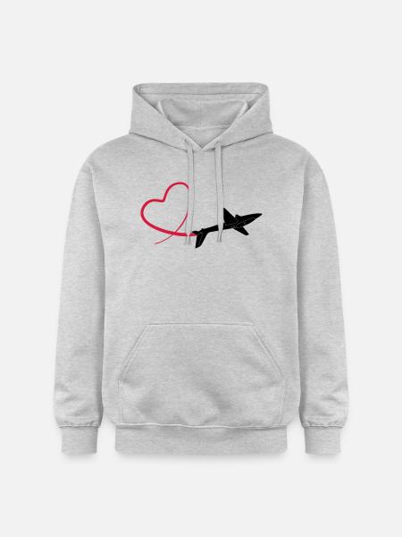 Kunstflug aerobatic Fox - Gildan Unisex Softstyle® Midweight Hoodie - light heather grey