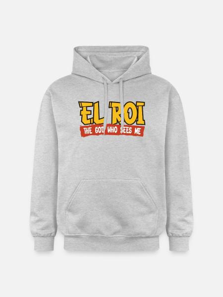 EL ROI The God Who Sees Me NSPPD - Gildan Unisex Softstyle® Midweight Hoodie - light heather grey