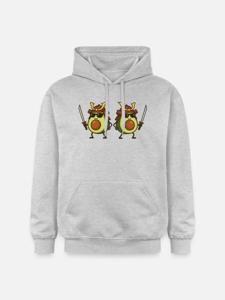 avocado samurai 2 - Gildan Unisex Softstyle® Midweight Hoodie - Hellgrau meliert