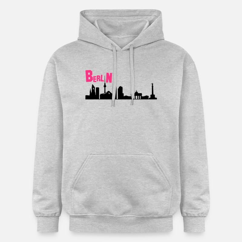 berlin_v4 - Sweat à capuche Softstyle® Gildan Unisexe - gris clair chiné
