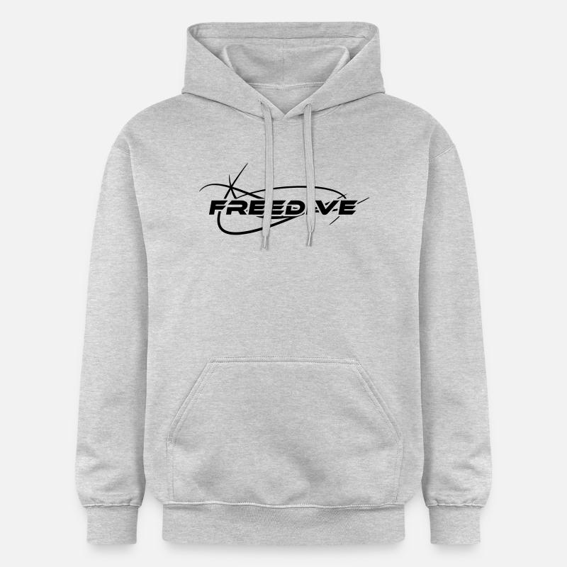 Freedive - Sweat à capuche Softstyle® Gildan Unisexe - gris clair chiné