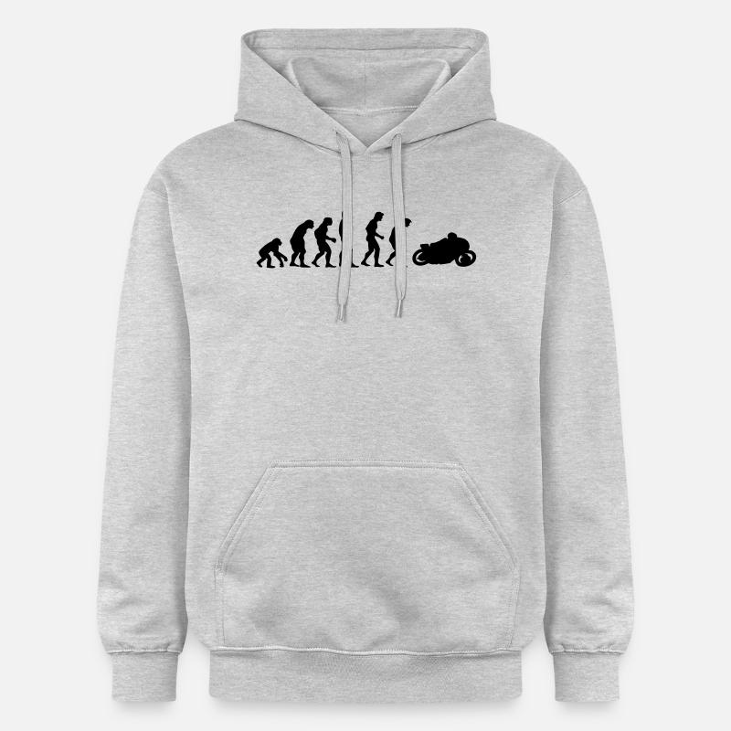 motorcycle evolution - Gildan Unisex Softstyle® Midweight Hoodie - light heather grey