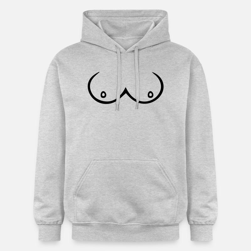 boobs - Sweat à capuche Softstyle® Gildan Unisexe - gris clair chiné