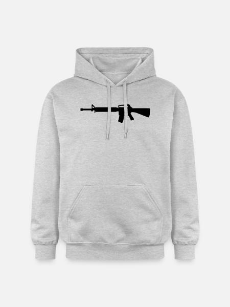 Gewehr - Gildan Unisex Softstyle® Midweight Hoodie - Hellgrau meliert