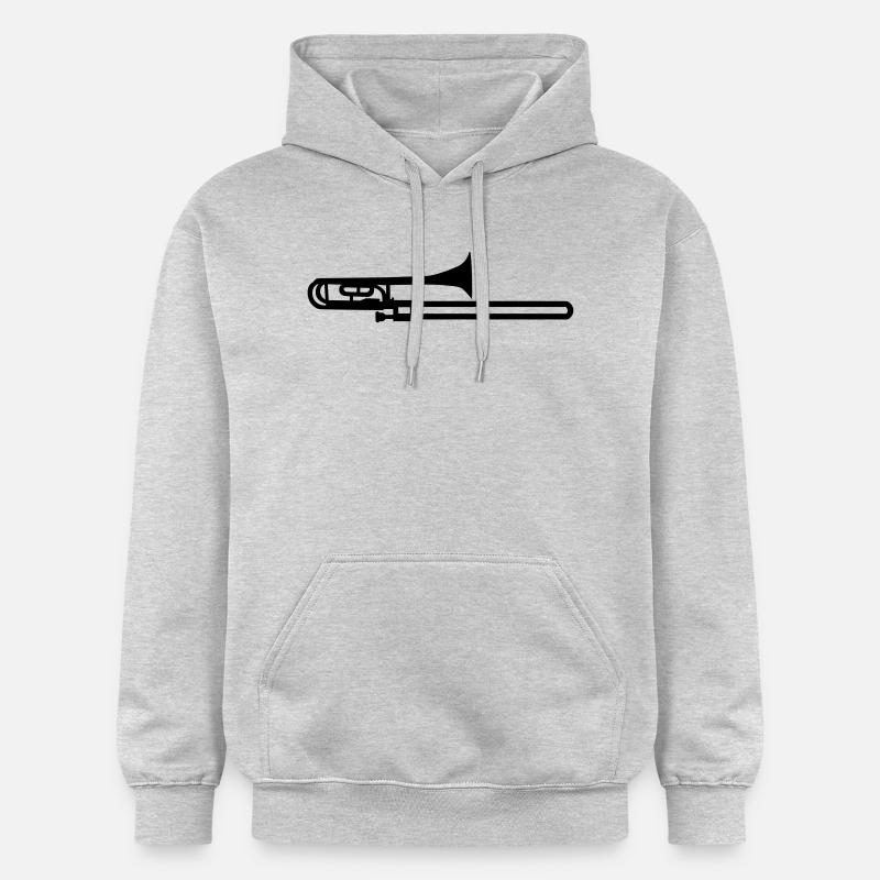 Trombone - Sweat à capuche Softstyle® Gildan Unisexe - gris clair chiné