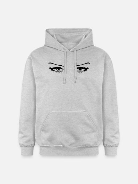 Augen frau schön - Gildan Unisex Softstyle® Midweight Hoodie - Hellgrau meliert