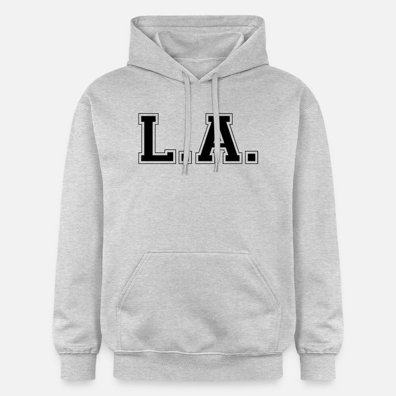 LA - Los Angeles - Sweat à capuche Softstyle® Gildan Unisexe - gris clair chiné