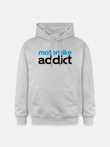 motorbike addict - Gildan Unisex Softstyle® Midweight Hoodie - light heather grey