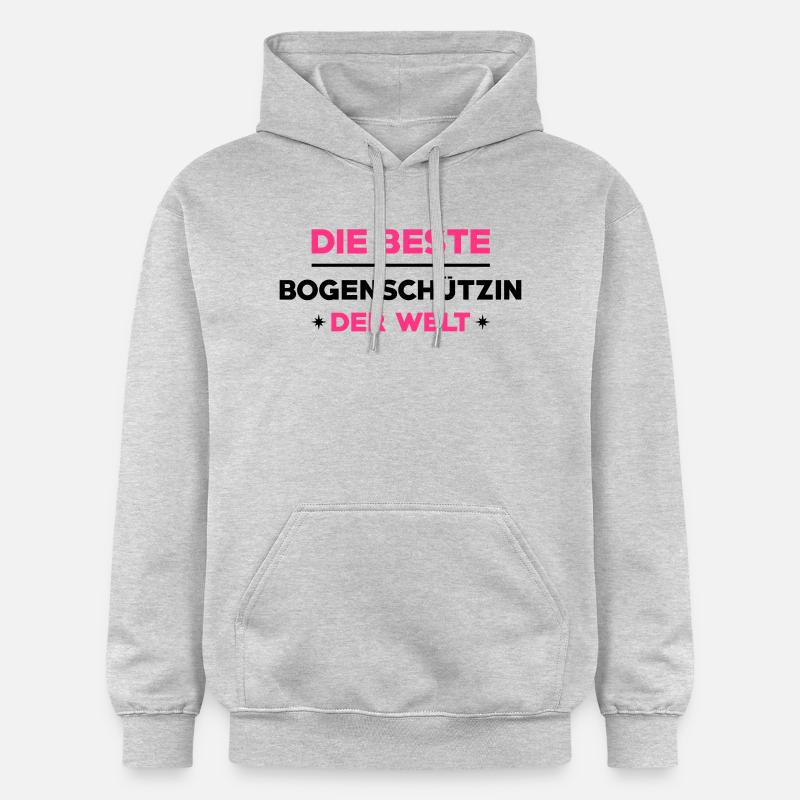 Bogenschießen Bogenschütze Bogenschiessen Bogen - Gildan Unisex Softstyle® Midweight Hoodie - Hellgrau meliert
