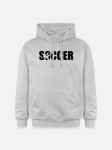 Soccer - Sweat à capuche Softstyle® Gildan Unisexe - gris clair chiné
