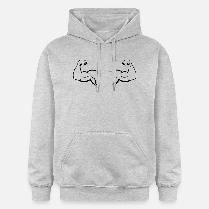 Biceps 2 - Sweat à capuche Softstyle® Gildan Unisexe - gris clair chiné