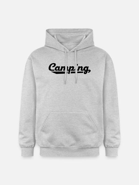CAMPING - Gildan Unisex Softstyle® Midweight Hoodie - Hellgrau meliert
