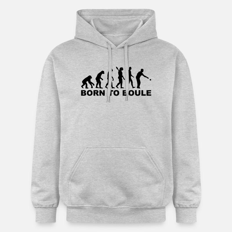 Pétanque Évolution - Sweat à capuche Softstyle® Gildan Unisexe - gris clair chiné