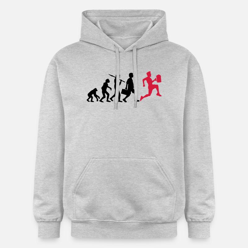 Course boire de bière Evolution - Sweat à capuche Softstyle® Gildan Unisexe - gris clair chiné