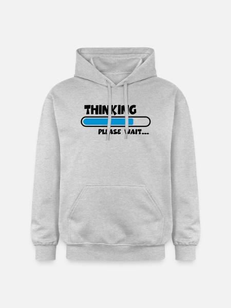 Thinking….please wait... - Sweat à capuche Softstyle® Gildan Unisexe - gris clair chiné