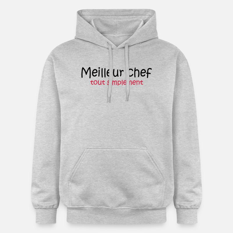 Meilleur chef tout simplement - Sweat à capuche Softstyle® Gildan Unisexe - gris clair chiné