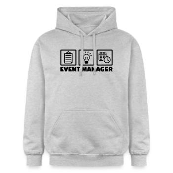 Event Manager - Gildan Unisex Softstyle® Midweight Hoodie - light heather grey - Front - Liana (172cm) & Jaron (178cm)