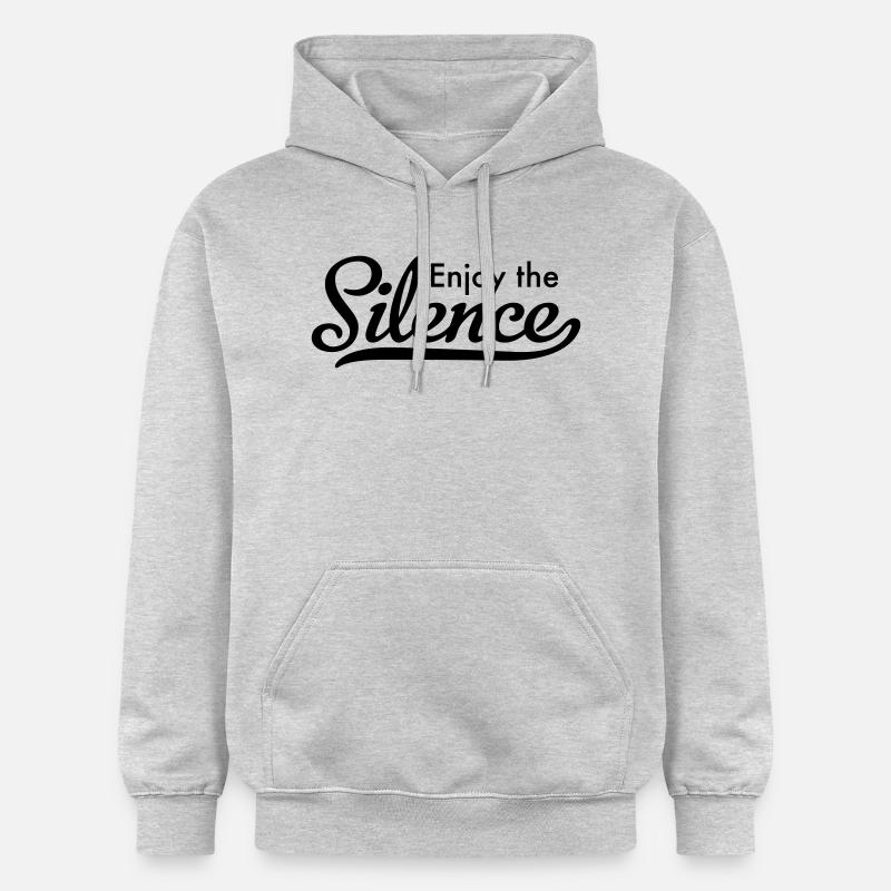 Écoute le silence - Sweat à capuche Softstyle® Gildan Unisexe - gris clair chiné