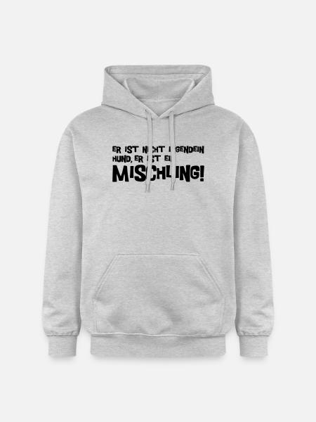 Mischling Text - Gildan Unisex Softstyle® Midweight Hoodie - Hellgrau meliert