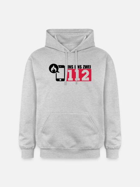 Feuerwehr 112 - Gildan Unisex Softstyle® Midweight Hoodie - Hellgrau meliert
