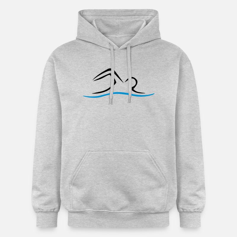 NAGE - Sweat à capuche Softstyle® Gildan Unisexe - gris clair chiné