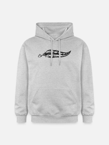 Feder - Gildan Unisex Softstyle® Midweight Hoodie - Hellgrau meliert