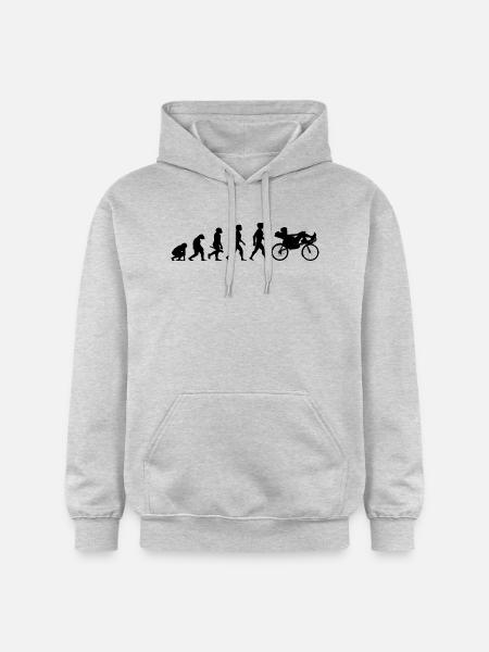 Evolution couché vélo couché cyclisme vélo - Sweat à capuche Softstyle® Gildan Unisexe - gris clair chiné