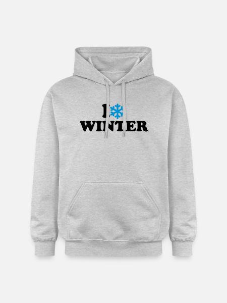 I love winter - Gildan Unisex Softstyle® Midweight Hoodie - light heather grey