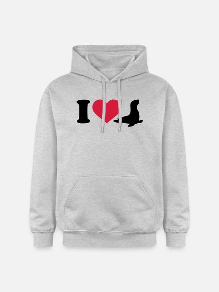 I love Seal - Gildan Unisex Softstyle® Midweight Hoodie - light heather grey