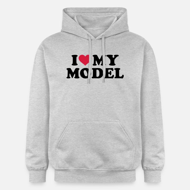 Model - Sweat à capuche Softstyle® Gildan Unisexe - gris clair chiné