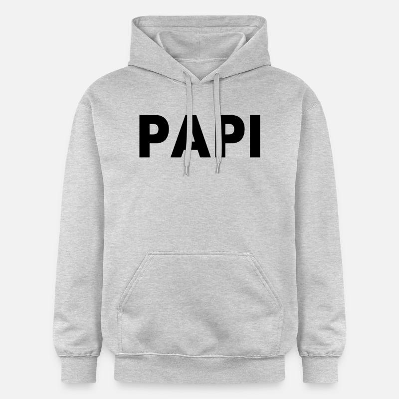 Papi - Sweat à capuche Softstyle® Gildan Unisexe - gris clair chiné