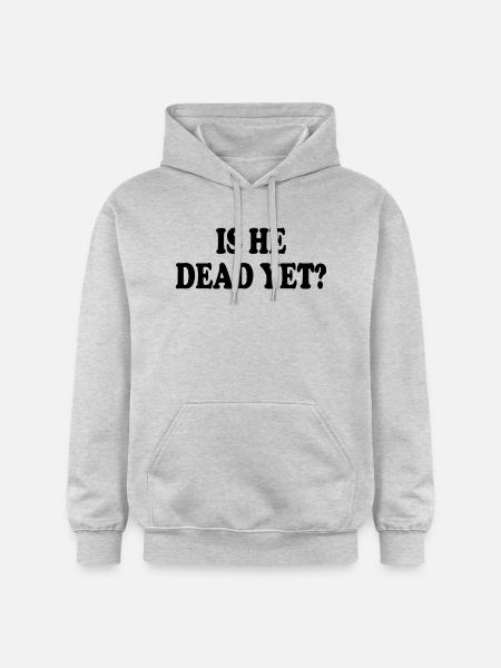 is he dead yet - Gildan Unisex Softstyle® Midweight Hoodie - Hellgrau meliert