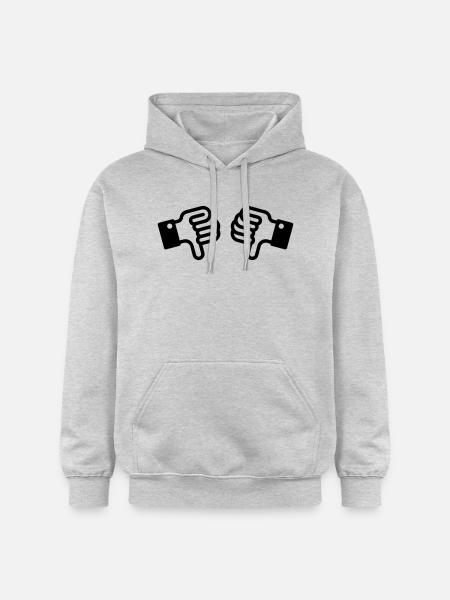 Daumen runter / Thumbs down (2) - Gildan Unisex Softstyle® Midweight Hoodie - light heather grey