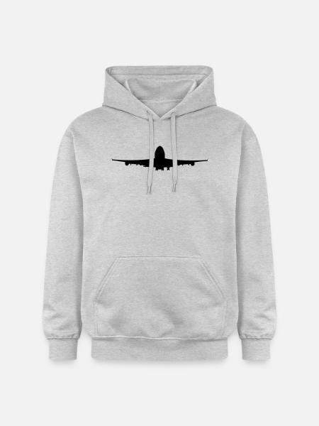 Flugzeug - Gildan Unisex Softstyle® Midweight Hoodie - Hellgrau meliert