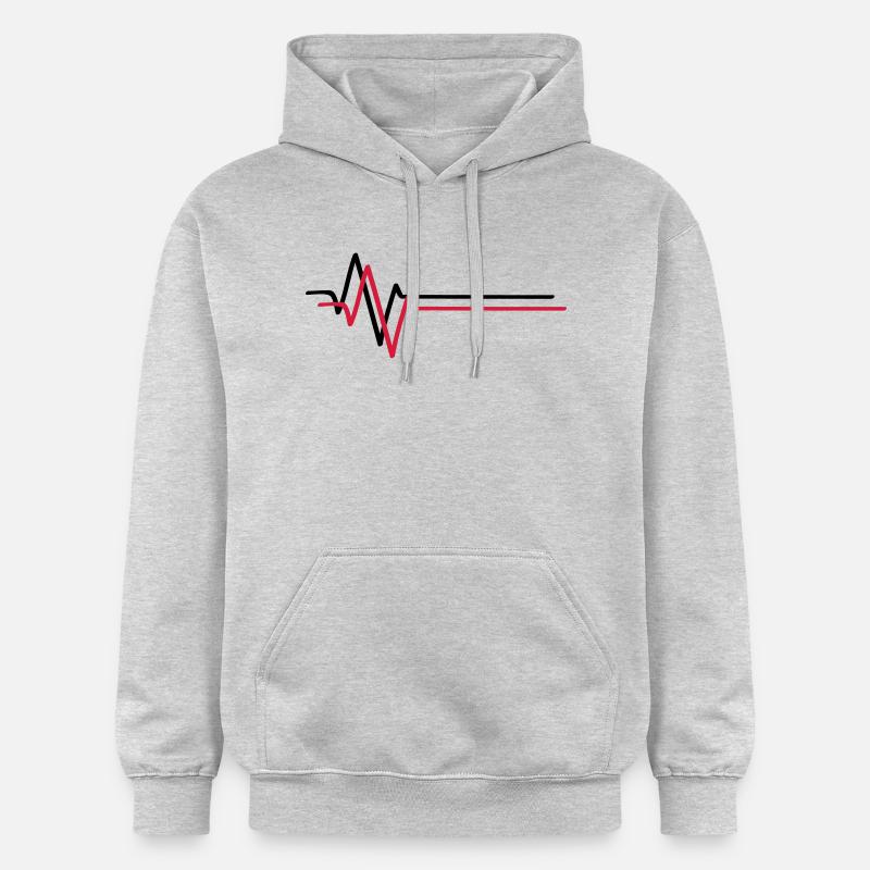 wave_t2 - Sweat à capuche Softstyle® Gildan Unisexe - gris clair chiné