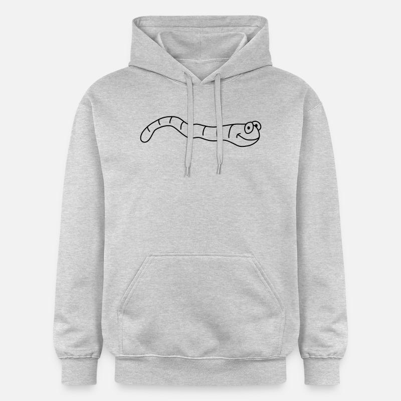 Funny Worm - Sweat à capuche Softstyle® Gildan Unisexe - gris clair chiné