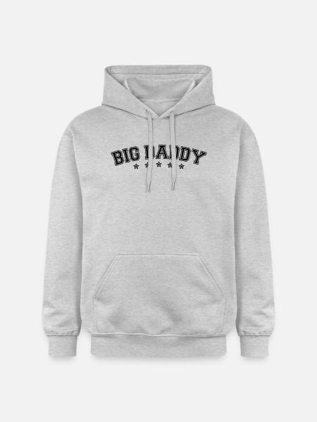 Father's day logo Big Daddy hero dad Vater - Gildan Unisex Softstyle® Midweight Hoodie - light heather grey