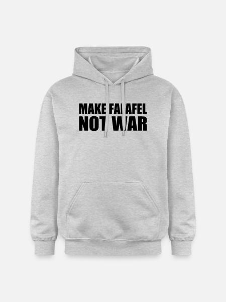 Make falafel not war - Gildan Unisex Softstyle® Midweight Hoodie - light heather grey