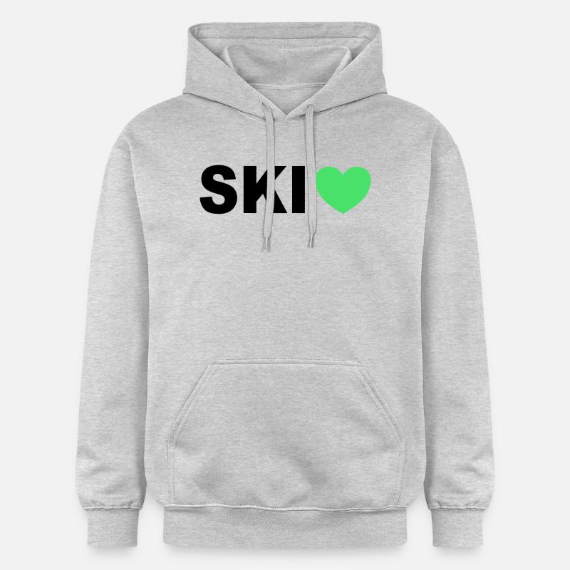 Ski Sports d’hiver - Sweat à capuche Softstyle® Gildan Unisexe - gris clair chiné