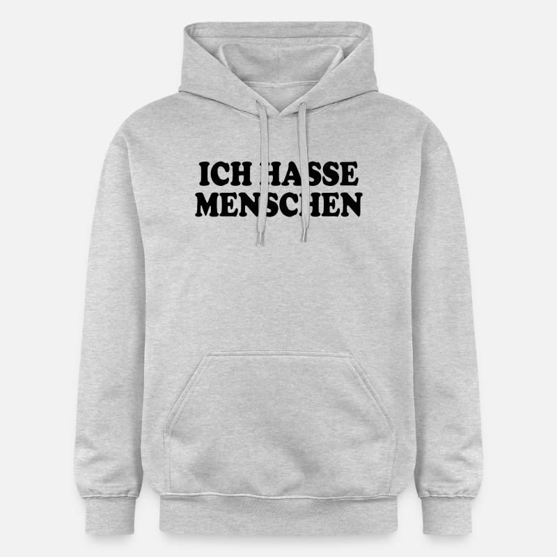 Je déteste les gens - Sweat à capuche Softstyle® Gildan Unisexe - gris clair chiné
