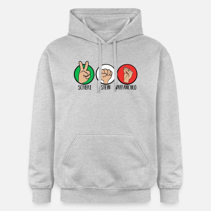 Italie Italien Vaffanculo - Sweat à capuche Softstyle® Gildan Unisexe - gris clair chiné