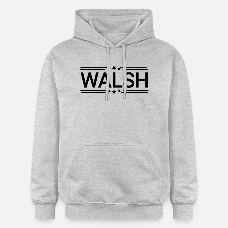Nom Walsh - Sweat à capuche Softstyle® Gildan Unisexe - gris clair chiné