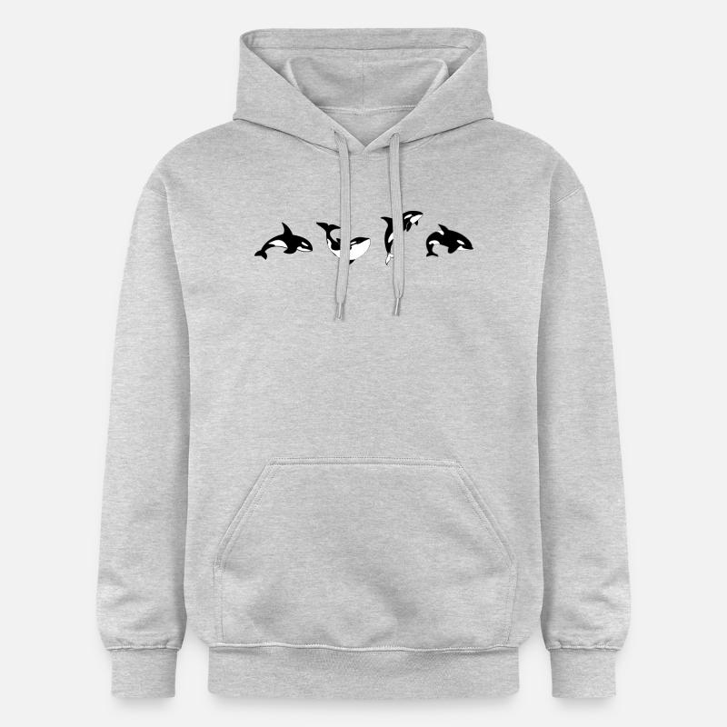 Orca Positions - Geschenkidee - Gildan Unisex Softstyle® Midweight Hoodie - Hellgrau meliert