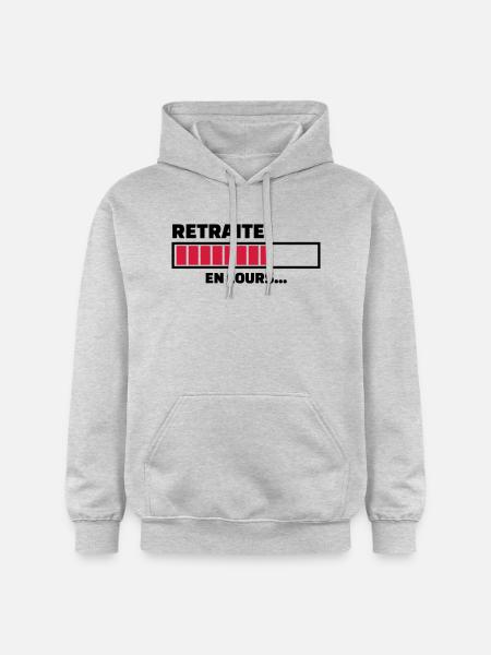 retraite en cours... - Sweat à capuche Softstyle® Gildan Unisexe - gris clair chiné
