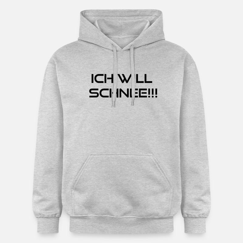 Je veux de la neige - Sweat à capuche Softstyle® Gildan Unisexe - gris clair chiné