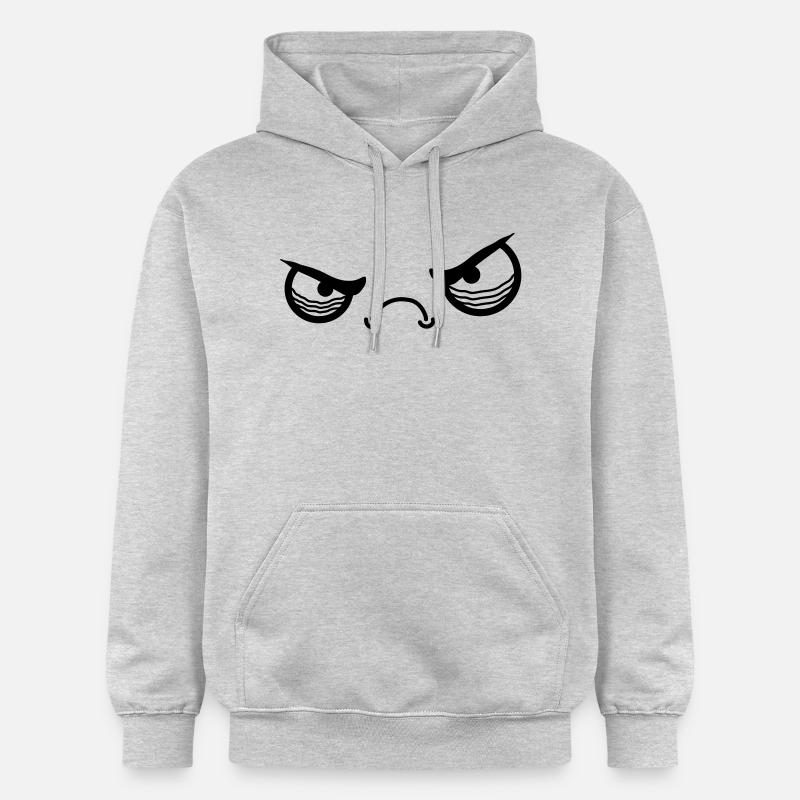 Angry Face - Sweat à capuche Softstyle® Gildan Unisexe - gris clair chiné