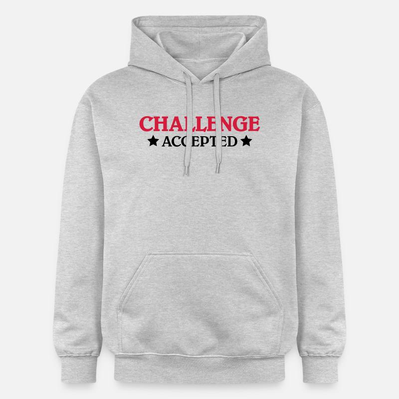 Challenge accepted - Sweat à capuche Softstyle® Gildan Unisexe - gris clair chiné