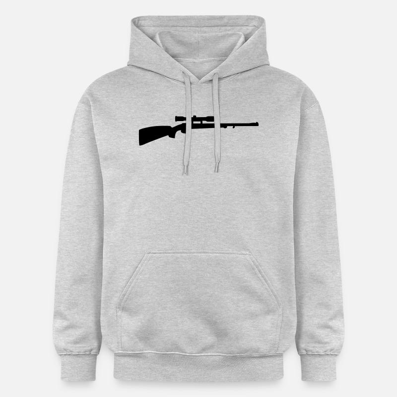 Fusil - Sweat à capuche Softstyle® Gildan Unisexe - gris clair chiné