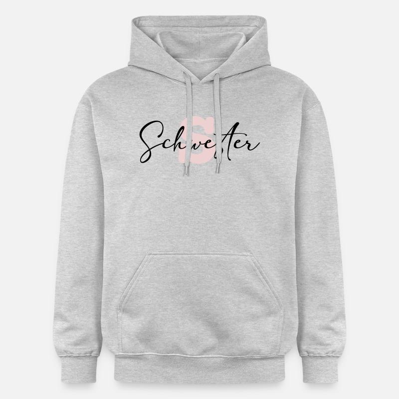 schwester - Gildan Unisex Softstyle® Midweight Hoodie - Hellgrau meliert